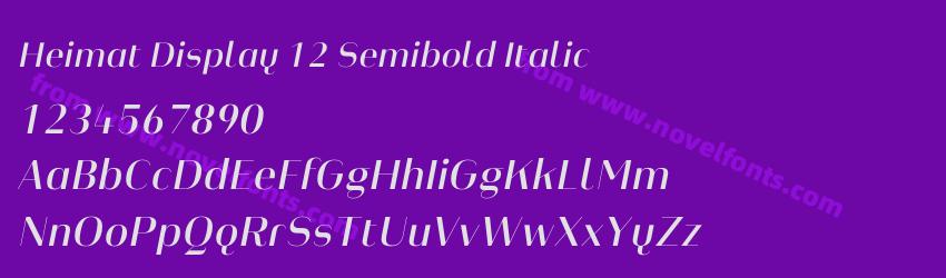 Heimat Display 12 Semibold ItalicPreview Heimat Display 12 Semibold ItalicPreview