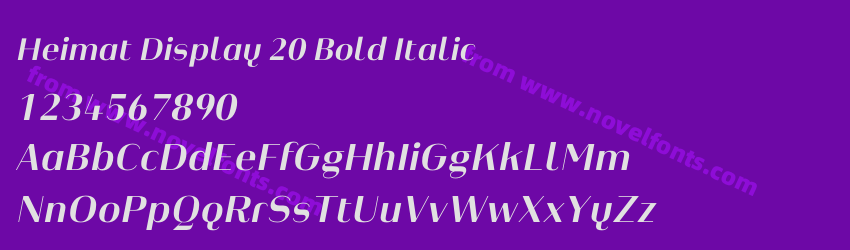 Heimat Display 20 Bold ItalicPreview Heimat Display 20 Bold ItalicPreview