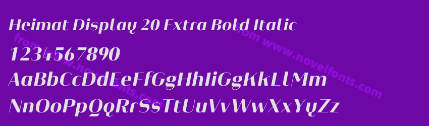 Heimat Display 20 Extra Bold ItalicPreview Heimat Display 20 Extra Bold ItalicPreview
