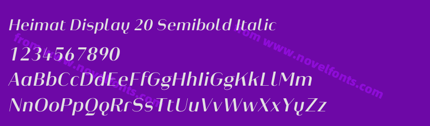 Heimat Display 20 Semibold ItalicPreview Heimat Display 20 Semibold ItalicPreview