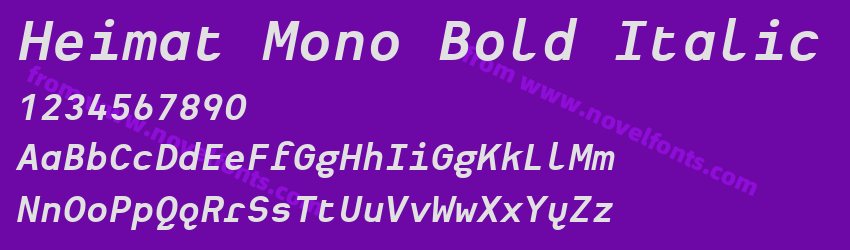 Heimat Mono Bold ItalicPreview Heimat Mono Bold ItalicPreview
