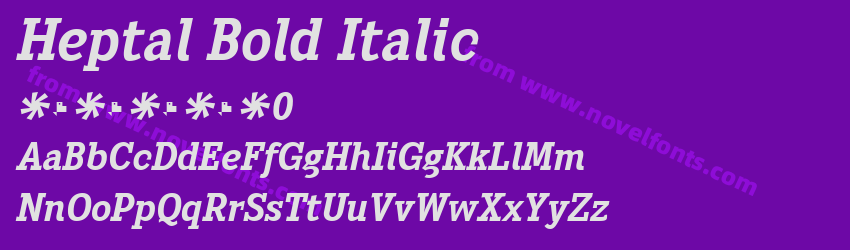 Heptal Bold ItalicPreview Heptal Bold ItalicPreview