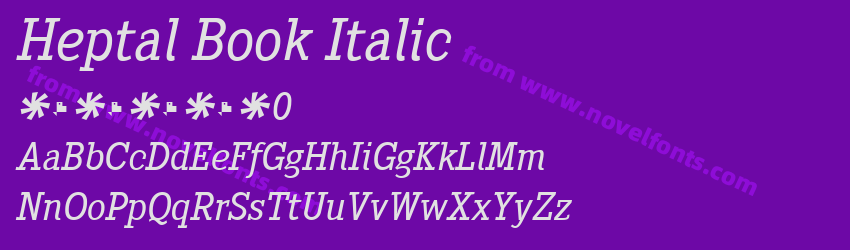 Heptal Book ItalicPreview Heptal Book ItalicPreview