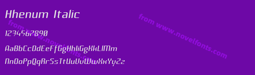 Hhenum ItalicPreview Hhenum ItalicPreview