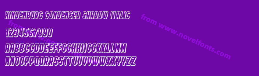 Hindenburg Condensed Shadow ItalicPreview Hindenburg Condensed Shadow ItalicPreview