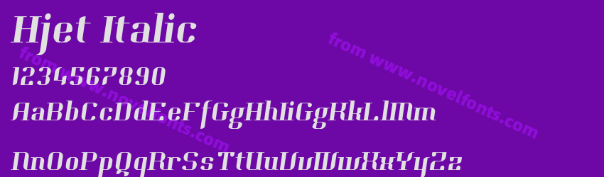 Hjet ItalicPreview Hjet ItalicPreview