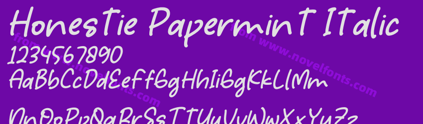 Honestie Papermint ItalicPreview Honestie Papermint ItalicPreview