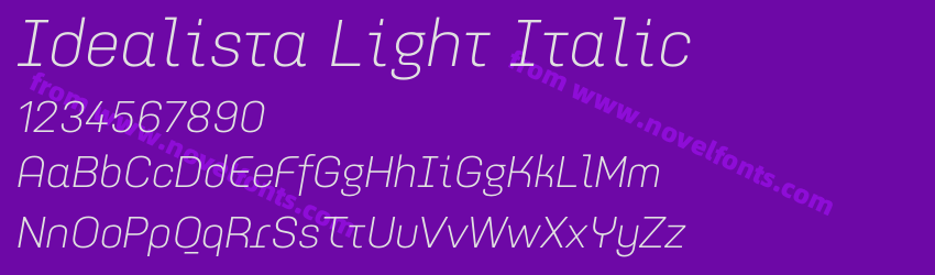 Idealista Light ItalicPreview Idealista Light ItalicPreview