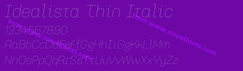 Idealista Thin ItalicPreview Idealista Thin ItalicPreview