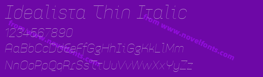 Idealista Thin ItalicPreview Idealista Thin ItalicPreview