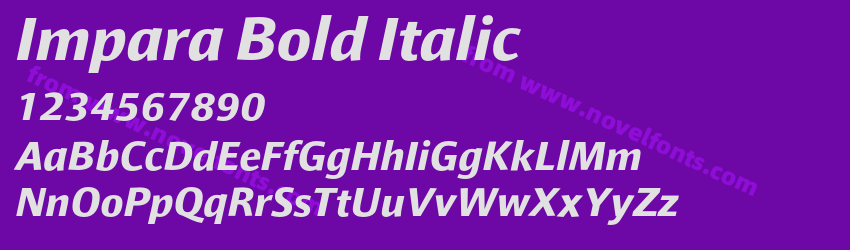 Impara Bold ItalicPreview Impara Bold ItalicPreview