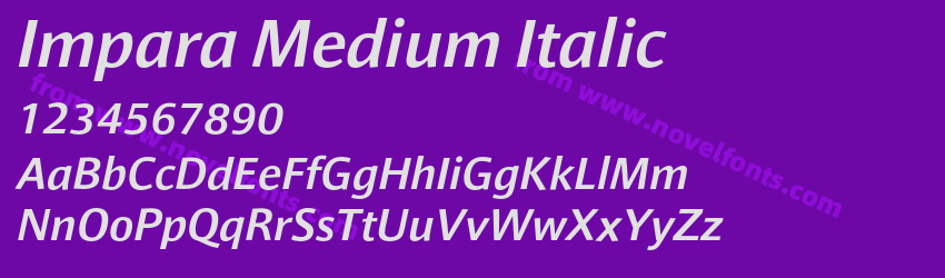 Impara Medium ItalicPreview Impara Medium ItalicPreview
