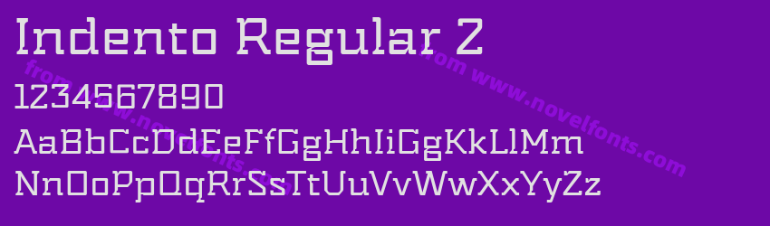 Indento Regular 2Preview Indento Regular 2Preview