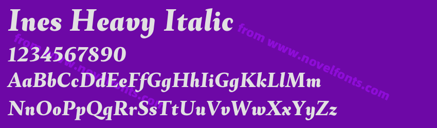 Ines Heavy ItalicPreview Ines Heavy ItalicPreview