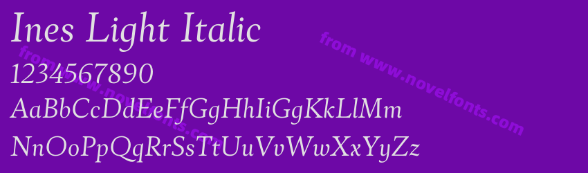Ines Light ItalicPreview Ines Light ItalicPreview