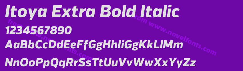 Itoya Extra Bold ItalicPreview Itoya Extra Bold ItalicPreview