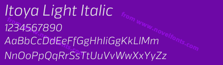Itoya Light ItalicPreview Itoya Light ItalicPreview