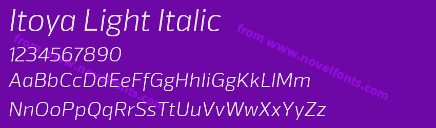 Itoya Light ItalicPreview Itoya Light ItalicPreview