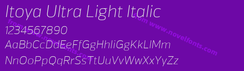 Itoya Ultra Light ItalicPreview Itoya Ultra Light ItalicPreview