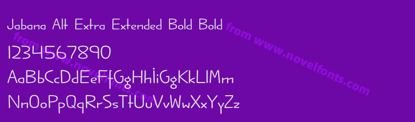 Jabana Alt Extra Extended Bold BoldPreview Jabana Alt Extra Extended Bold BoldPreview