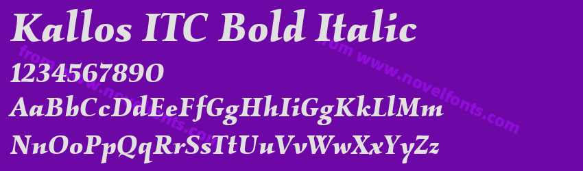 Kallos ITC Bold ItalicPreview