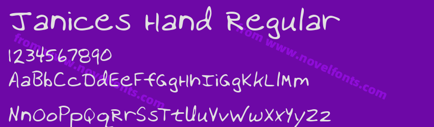 Janices Hand RegularPreview Janices Hand RegularPreview