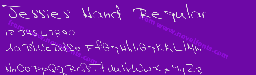 Jessies Hand RegularPreview Jessies Hand RegularPreview