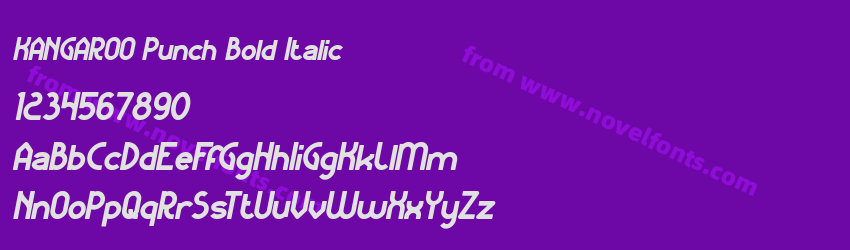 KANGAROO Punch Bold ItalicPreview KANGAROO Punch Bold ItalicPreview