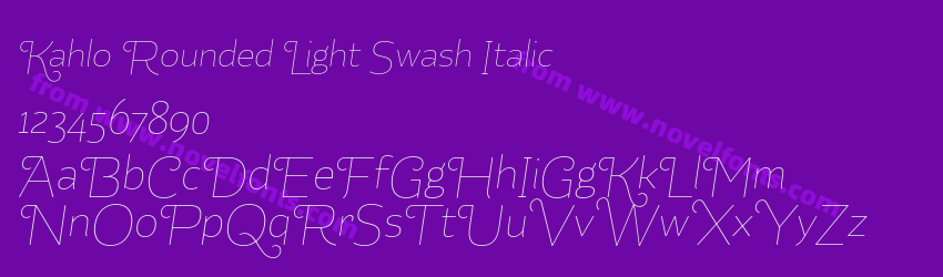 Kahlo Rounded Light Swash ItalicPreview Kahlo Rounded Light Swash ItalicPreview