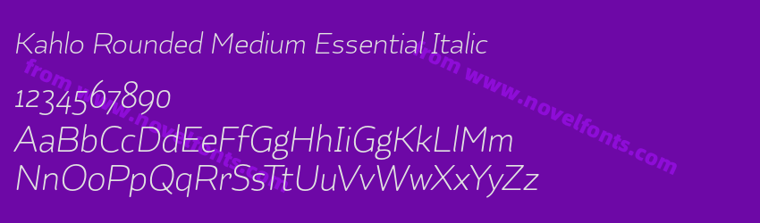 Kahlo Rounded Medium Essential ItalicPreview Kahlo Rounded Medium Essential ItalicPreview