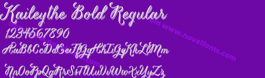 Kaileythe Bold RegularPreview Kaileythe Bold RegularPreview