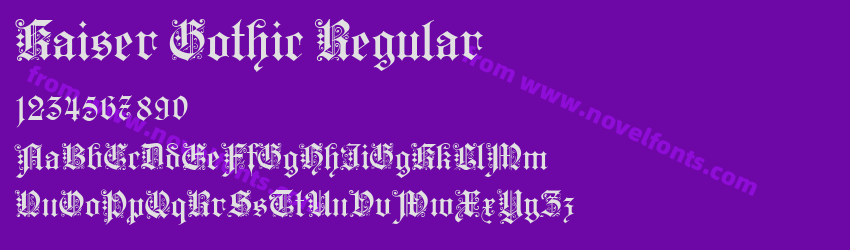 Kaiser Gothic RegularPreview Kaiser Gothic RegularPreview