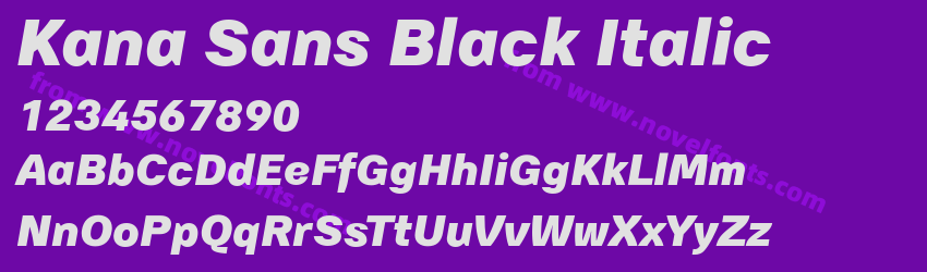 Kana Sans Black ItalicPreview Kana Sans Black ItalicPreview