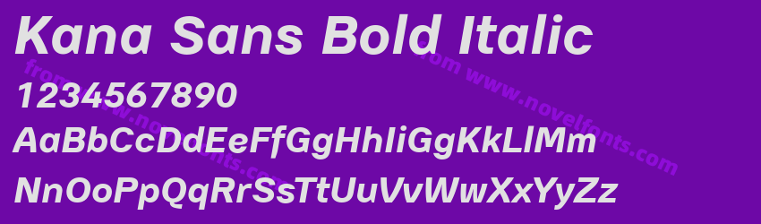 Kana Sans Bold ItalicPreview Kana Sans Bold ItalicPreview