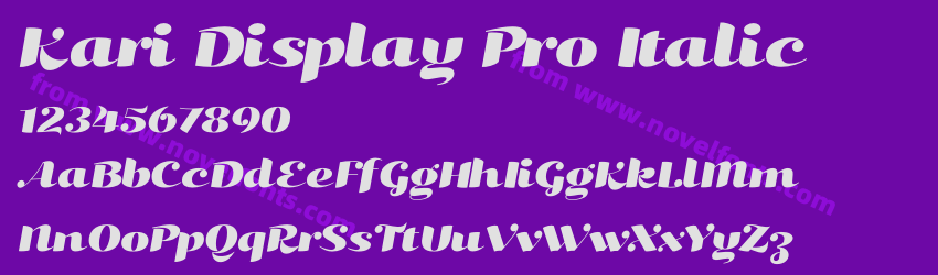 Kari Display Pro ItalicPreview Kari Display Pro ItalicPreview