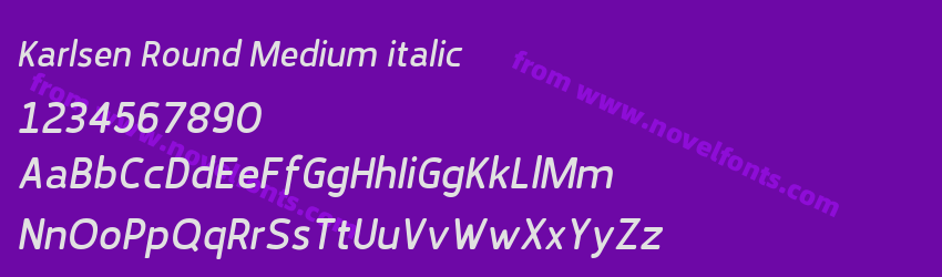 Karlsen Round Medium italicPreview Karlsen Round Medium italicPreview