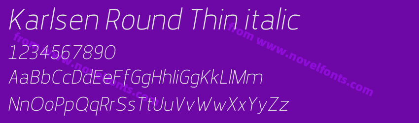 Karlsen Round Thin italicPreview Karlsen Round Thin italicPreview