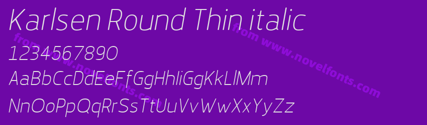 Karlsen Round Thin italicPreview Karlsen Round Thin italicPreview
