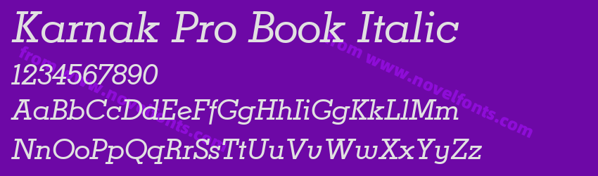 Karnak Pro Book ItalicPreview Karnak Pro Book ItalicPreview
