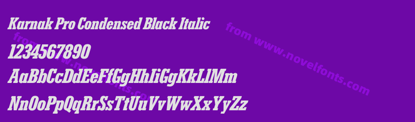 Karnak Pro Condensed Black ItalicPreview Karnak Pro Condensed Black ItalicPreview