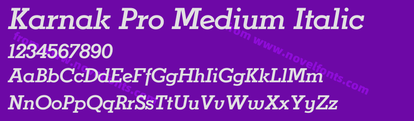Karnak Pro Medium ItalicPreview Karnak Pro Medium ItalicPreview