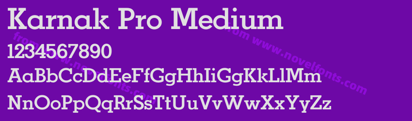 Karnak Pro MediumPreview Karnak Pro MediumPreview