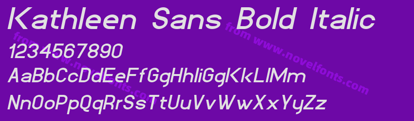 Kathleen Sans Bold ItalicPreview Kathleen Sans Bold ItalicPreview