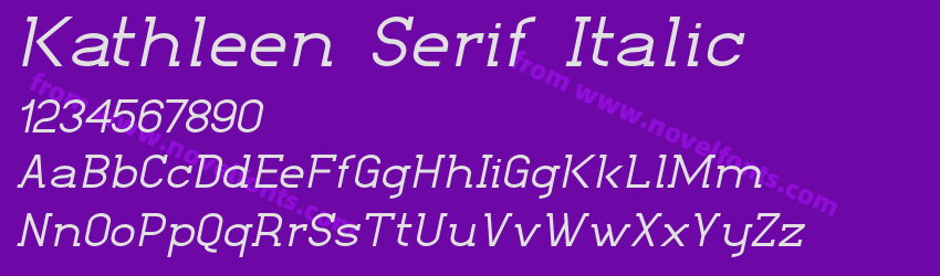 Kathleen Serif ItalicPreview Kathleen Serif ItalicPreview