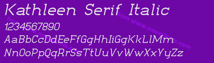 Kathleen Serif ItalicPreview Kathleen Serif ItalicPreview