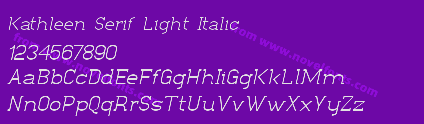 Kathleen Serif Light ItalicPreview Kathleen Serif Light ItalicPreview