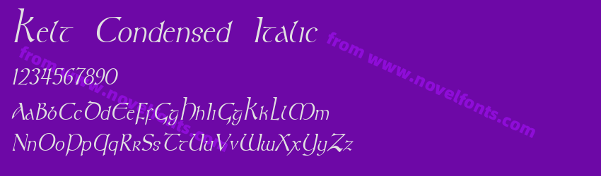 Kelt Condensed ItalicPreview Kelt Condensed ItalicPreview