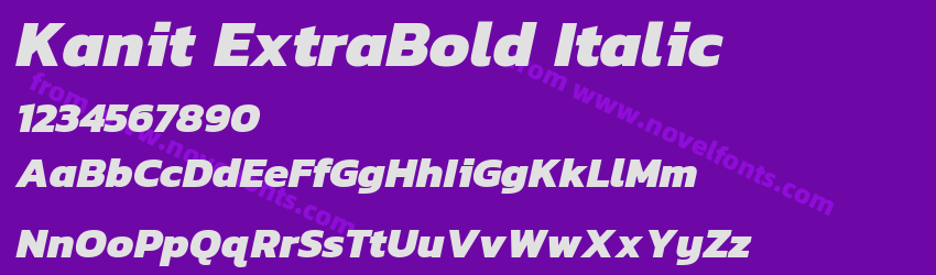 Kanit ExtraBold ItalicPreview