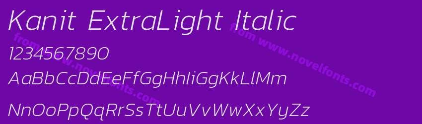 Kanit ExtraLight ItalicPreview