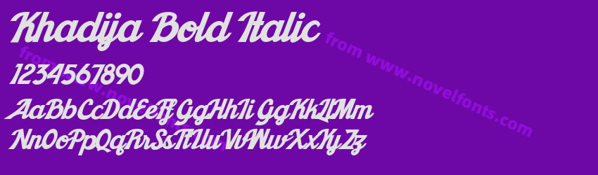 Khadija Bold ItalicPreview Khadija Bold ItalicPreview